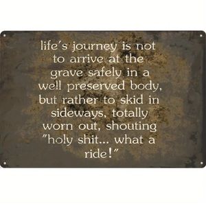 Funny retro metal tin sign